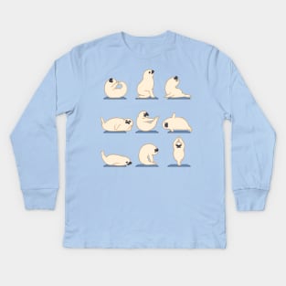 Baby Seal Yoga Kids Long Sleeve T-Shirt